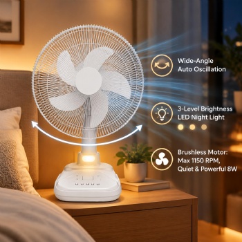 Table rechargeable fan